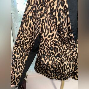 Torrid Animal Print Blazer with Black Trim